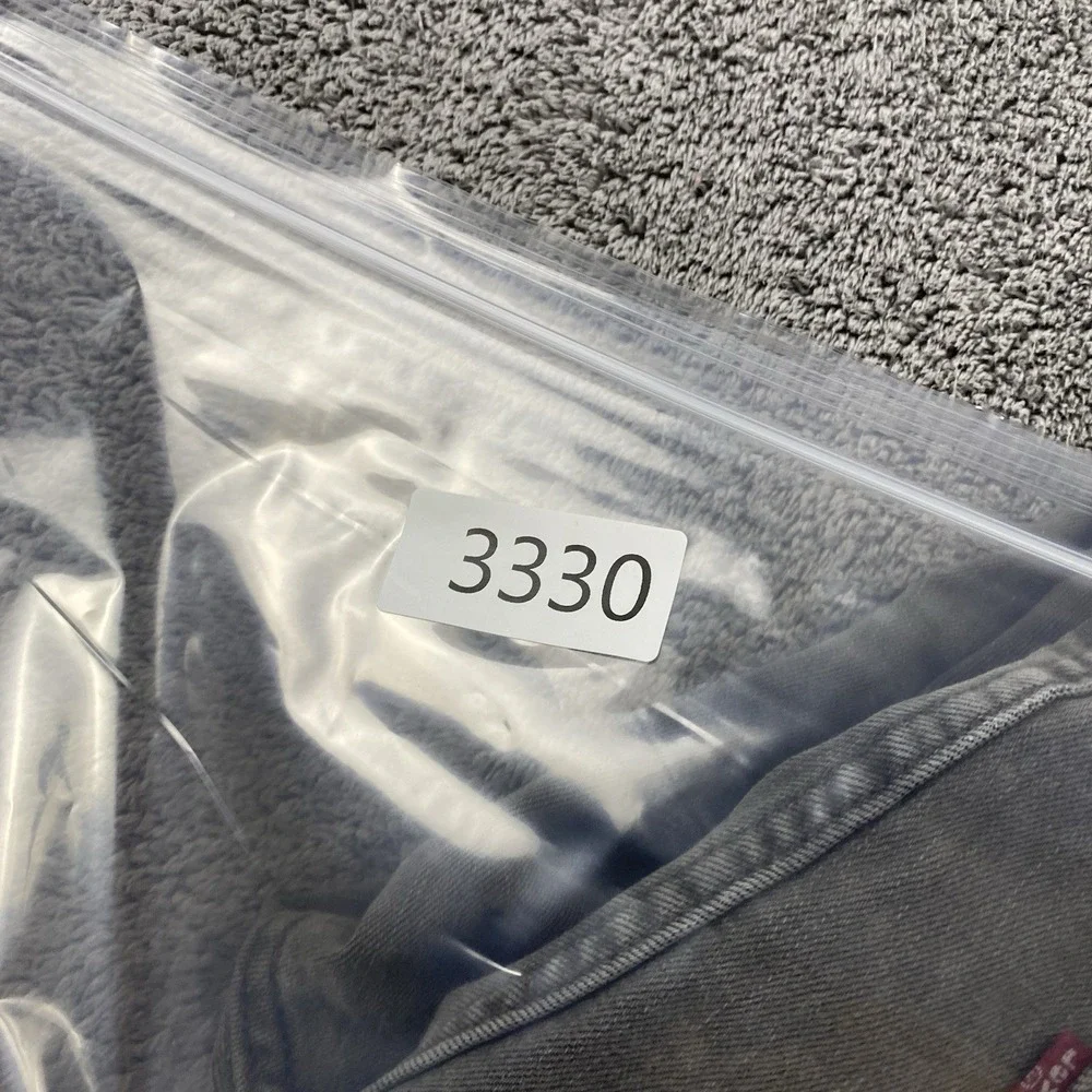 Levis 502 Taper Fit Jeans‎ Mens 32x29 Gray Mid Rise